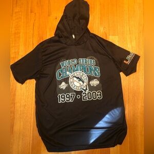 Miami / Florida Marlins 1997 - 2003 World Series Champions Short Sleeve Hoodie M